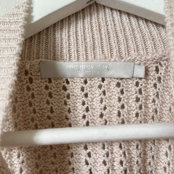 One Grey Day Los Angeles Knit Vest in Nude Size Small - Picture 3 of 6